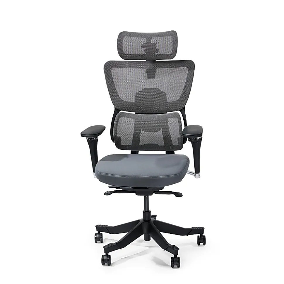 FlexiSpot C7 MAX Ergonomic Foam Seat, Office Chair, Gray color