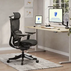 FlexiSpot C7 MAX Ergonomic Mesh Office Chair, Foam Seat in Black color