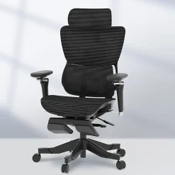 FlexiSpot C7 MAX Ergonomic Mesh Office Chair with Footrest. Black