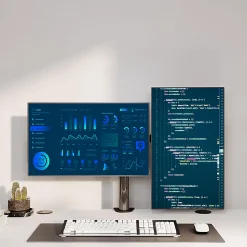 FlexiSpot Dual Monitor Mount For Desk Risers, Black