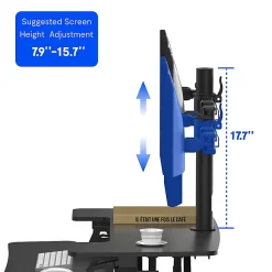 FlexiSpot Dual Monitor Mount For Desk Risers, Black