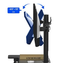 FlexiSpot Dual Monitor Mount For Desk Risers, Black