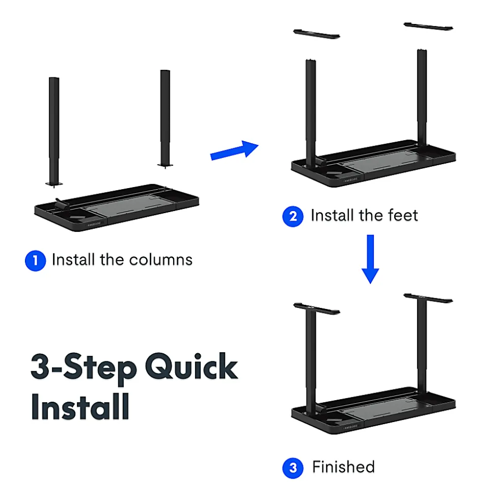 Flexispot EG9 48"W Electric Adjustable Height Standing Desk, Black
