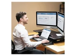 Flexispot EM7MB Electric Sit-Stand Desk Riser, 35-13/16" x 24", Black
