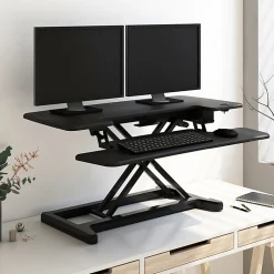 Flexispot EM7MB Electric Sit-Stand Desk Riser, 35-13/16