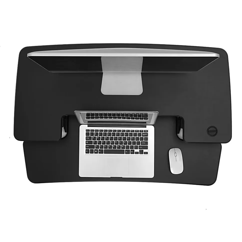 Flexispot EM7MB Electric Sit-Stand Desk Riser, 35-13/16" x 24", Black