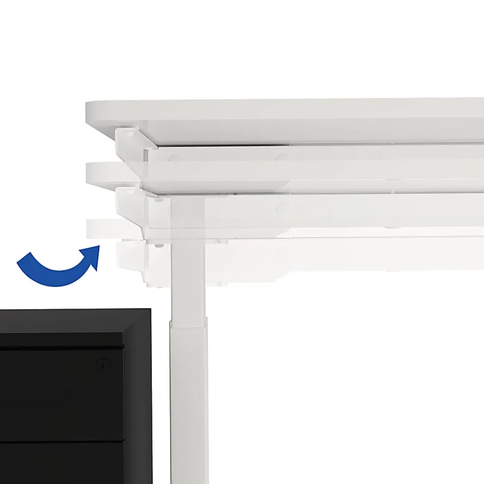 FlexiSpot E9 Quick-Install Metal Electric 48"W Height-Adjustable Standing Desk, White