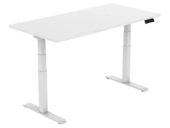 FlexiSpot E7 55"W Height-Adjustable Standing Desk, White