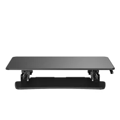 FlexiSpot Height-Adjustable Standing Desk Riser With Removable Keyboard Tray, 19-3/4"H x 47"W x 23"D, Black