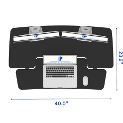 FlexiSpot M7-E-40B Desk Riser, 40" W, Black