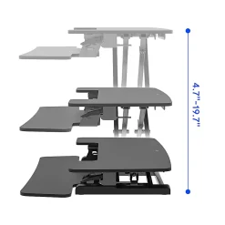 FlexiSpot M7-E-40B Desk Riser, 40" W, Black