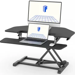 FlexiSpot M7-E Series Desk Riser, Corner, 36"W, Black