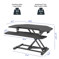 FlexiSpot M7-E Series Desk Riser, Corner, 36