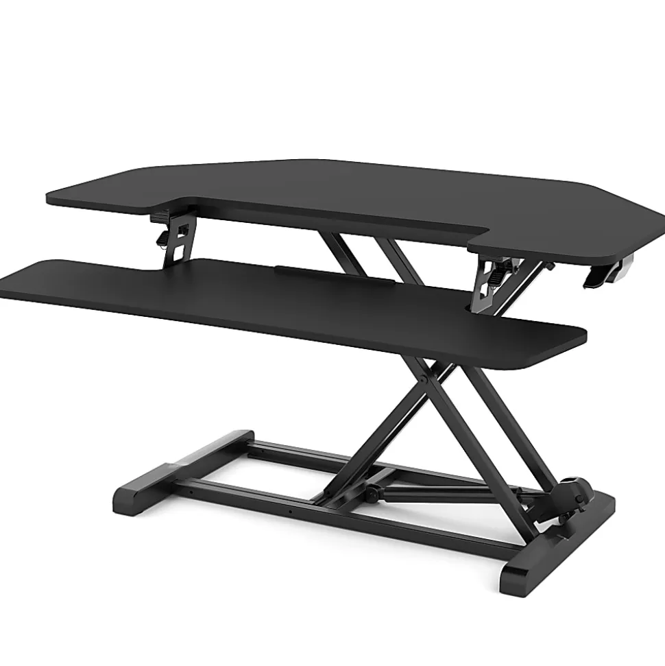 FlexiSpot M7-E Series Desk Riser, Corner, 36"W, Black