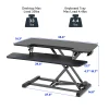 FlexiSpot M7-E Series Desk Riser, 35"W, Black