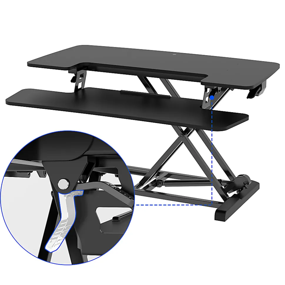 FlexiSpot M7-E Series Desk Riser, 35"W, Black