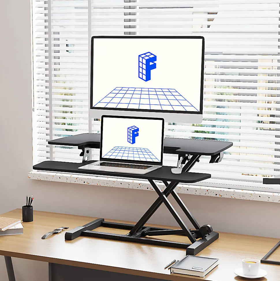 FlexiSpot M7-E Series Desk Riser, 35"W, Black