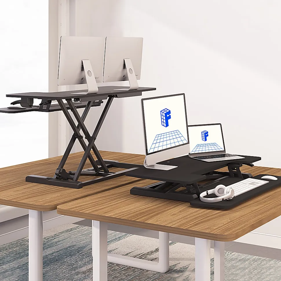FlexiSpot M7-E Series Desk Riser, 35"W, Black