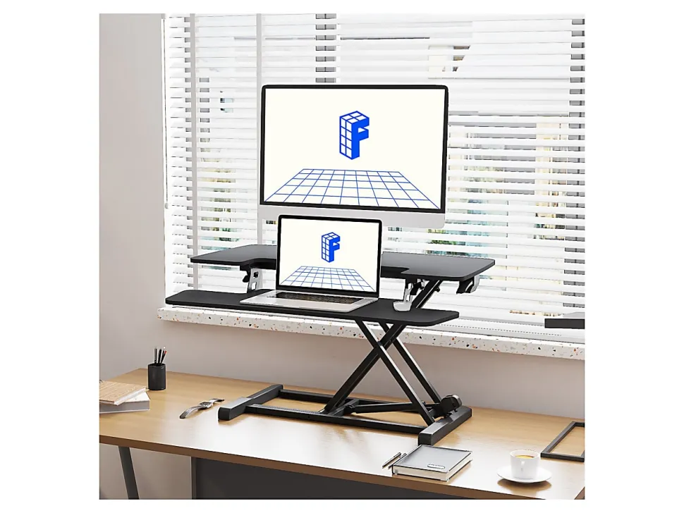 FlexiSpot M7-E Series Desk Riser, 35"W, Black
