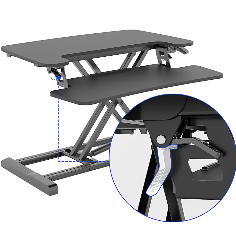 FlexiSpot M7-E Series Desk Riser, 28" W, Black