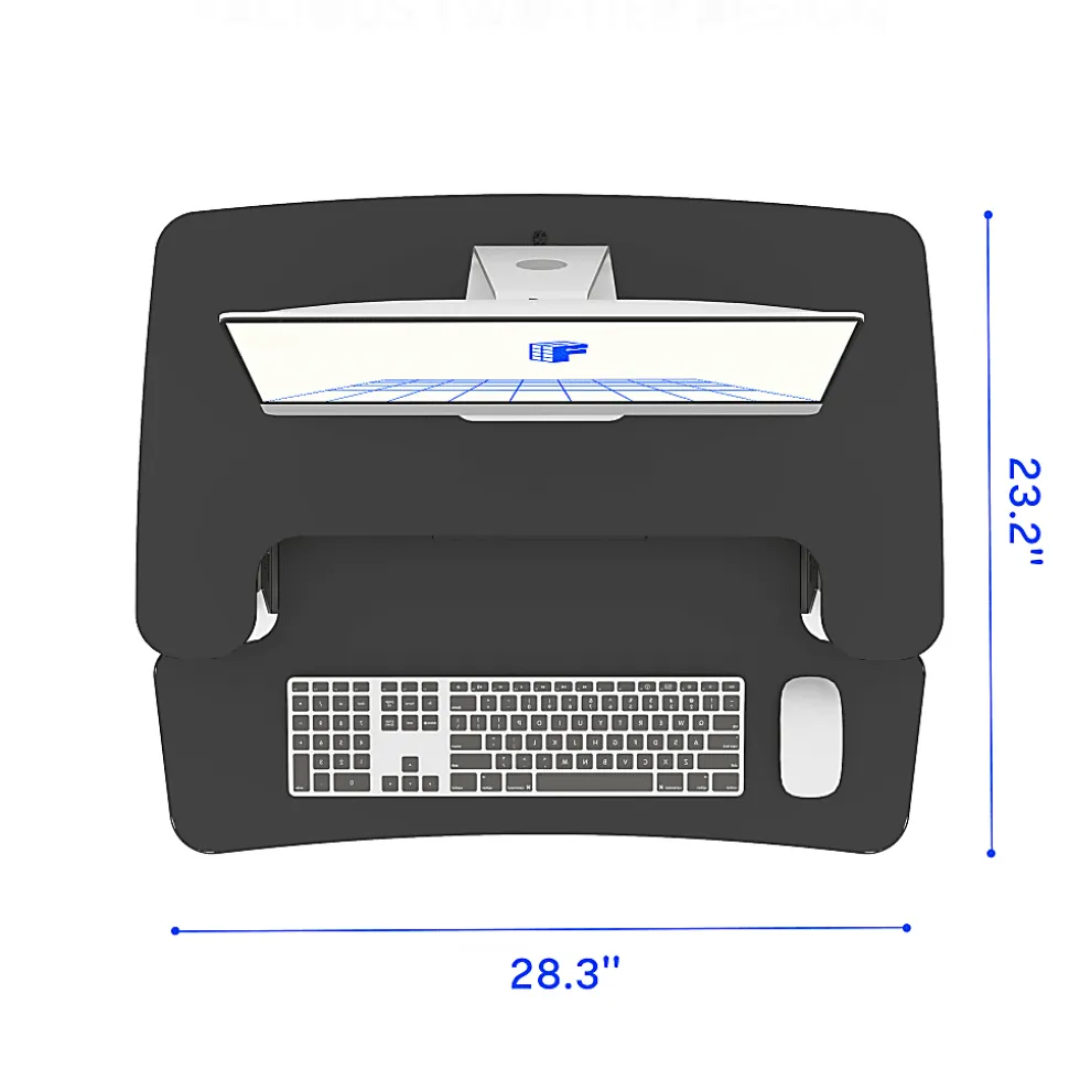 FlexiSpot M7-E Series Desk Riser, 28" W, Black