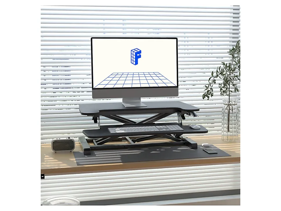 FlexiSpot M7-E Series Desk Riser, 28" W, Black