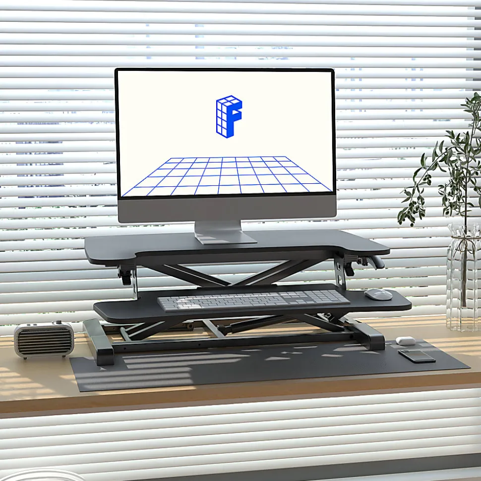 FlexiSpot M7-E Series Desk Riser, 28" W, Black