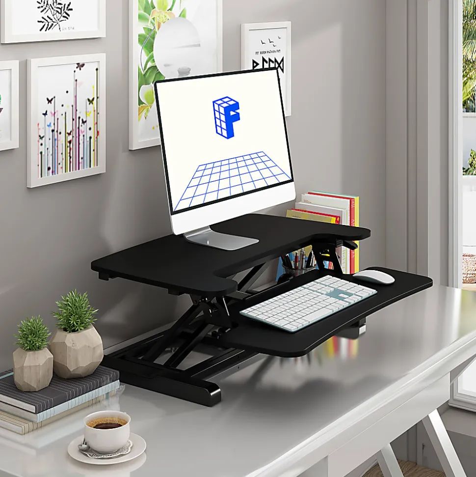 FlexiSpot M7-E Series Desk Riser, 28" W, Black