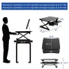 FlexiSpot M2 Height-Adjustable Standing Desk Riser With Removable Keyboard Tray, 19-3/4"H x 35"W x 23-1/4"D, Black