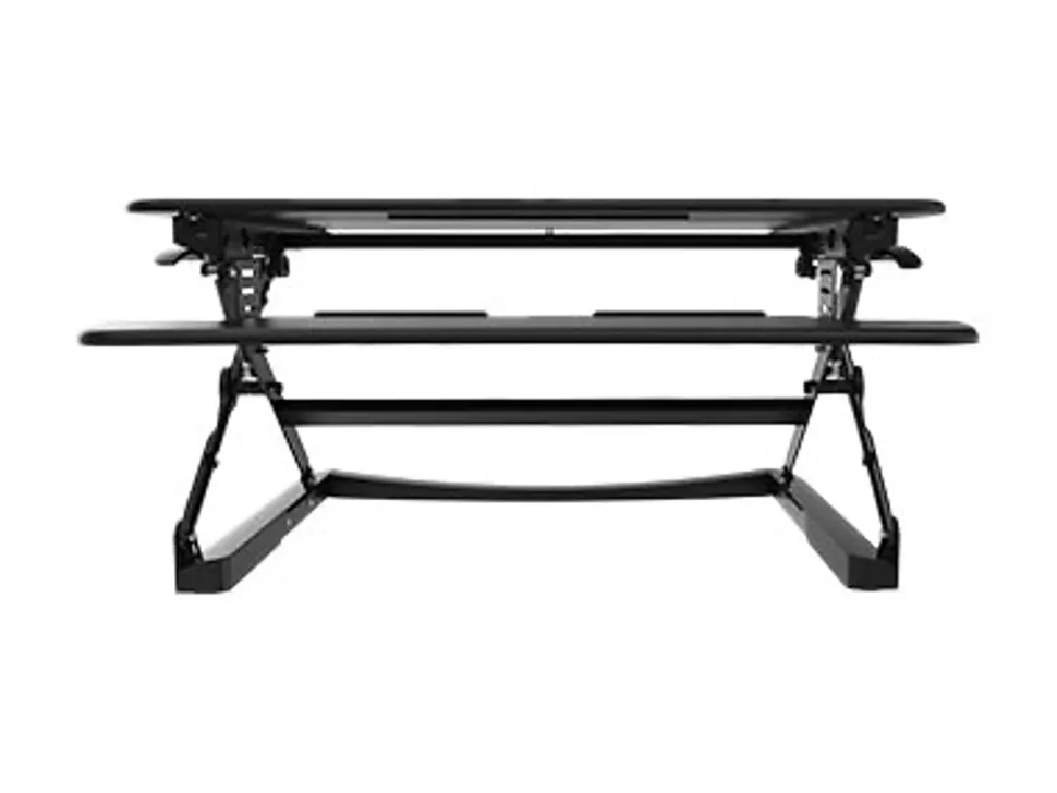 FlexiSpot M2 Height-Adjustable Standing Desk Riser With Removable Keyboard Tray, 19-3/4"H x 35"W x 23-1/4"D, Black