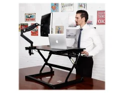 FlexiSpot M2 Height-Adjustable Standing Desk Riser With Removable Keyboard Tray, 19-3/4