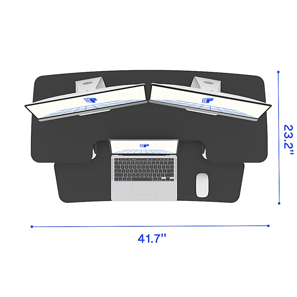 FlexiSpot M7 Series Desk Riser, 42" W, Black