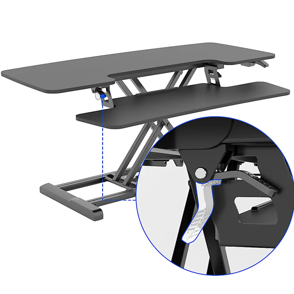 FlexiSpot M7 Series Desk Riser, 42" W, Black