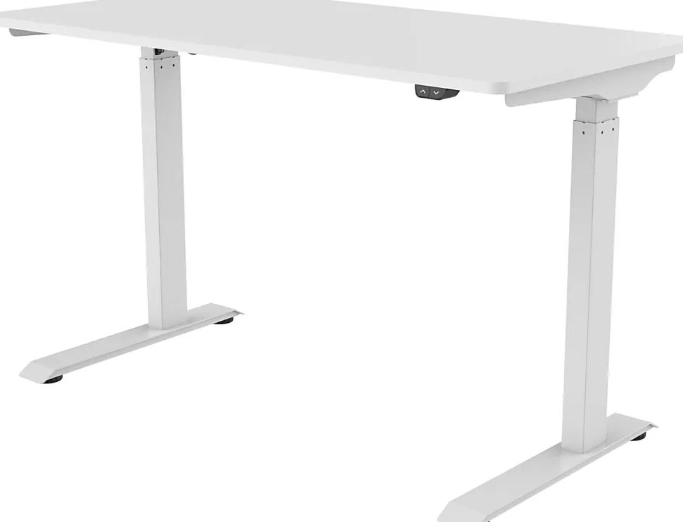 FlexiSpot Vici Electric 48"W Quick-Install Height-Adjustable Desk, White