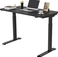 FlexiSpot Vici Electric 48"W Quick-Install Height-Adjustable Desk, Black