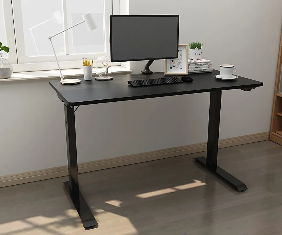 FlexiSpot Vici Electric 48"W Quick-Install Height-Adjustable Desk, Black