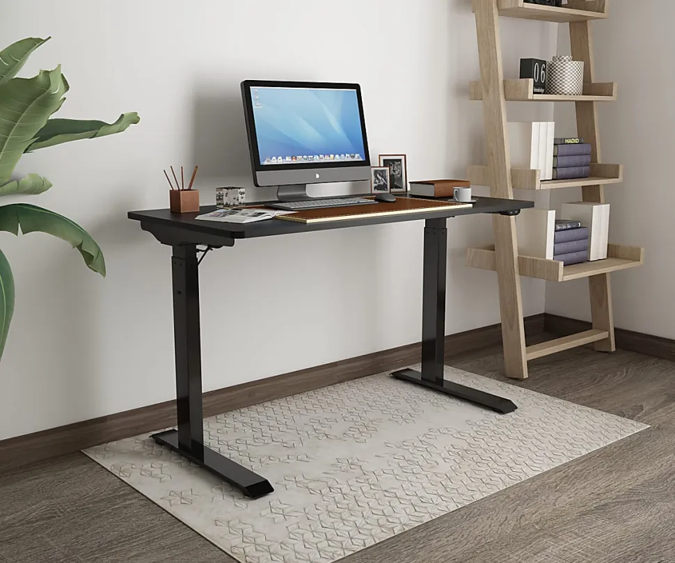 FlexiSpot Vici Electric 48"W Quick-Install Height-Adjustable Desk, Black