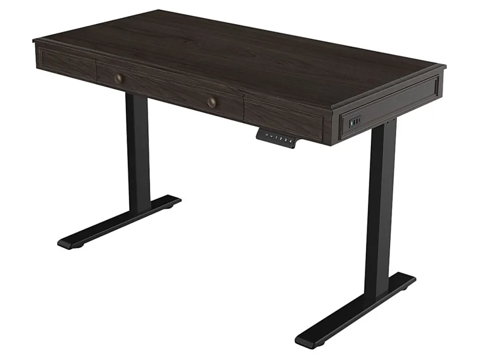 FlexiSpot 48"W Electric Height-Adjustable Desk, Brown