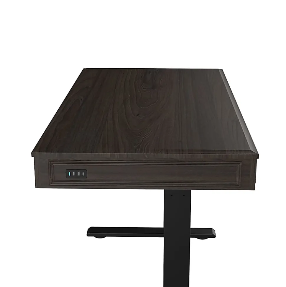 FlexiSpot 48"W Electric Height-Adjustable Desk, Brown