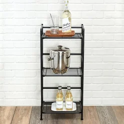 Flipshelf 3-Shelf Narrow Shelf, Black