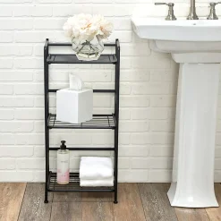 Flipshelf 3-Shelf Narrow Shelf, Black