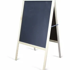 Flipside Non-Magnetic Dry-Erase Whiteboard Board/Chalkboard Easel, 18 1/2" x 18 1/2", Wood Frame With Pine Finish