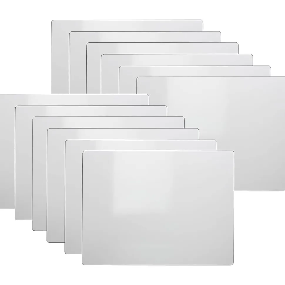 Flipside Products Two-Sided Dry-Erase Boards, 5" x 7", White, Pack Of 12 Boards