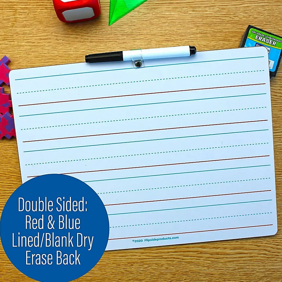 Flipside Two-Sided Non-Magnetic Unframed Dry-Erase Whiteboards, 9" x 12", White, Pack Of 12