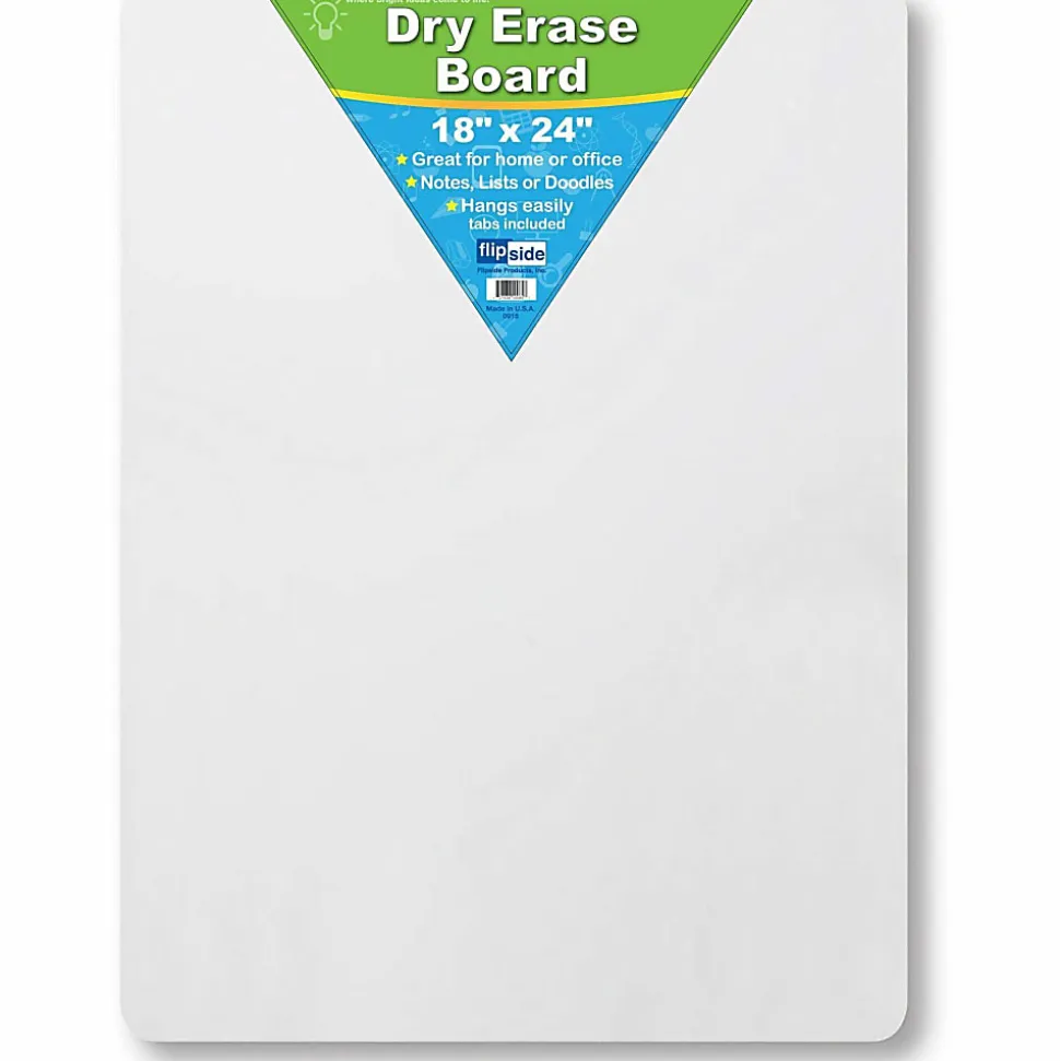Flipside Unframed Dry-Erase Whiteboard, 18" x 24", White