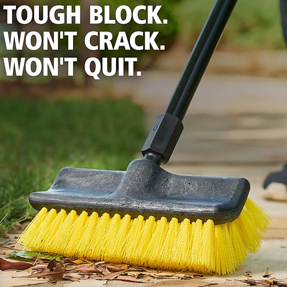 10" Floor Scrub, Plastic Block, Bi Level, Polypropylene Fill
