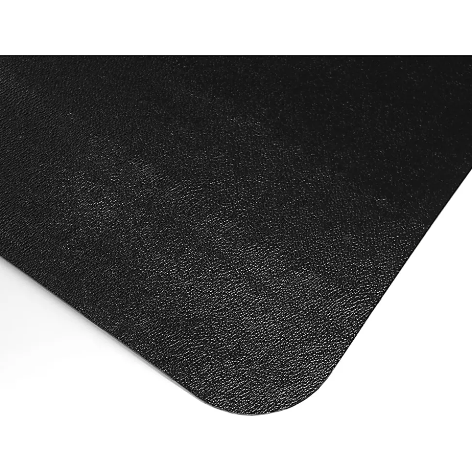 Floortex Advantagemat® Black Vinyl Rectangular Chair Mat - FC114860LEBV