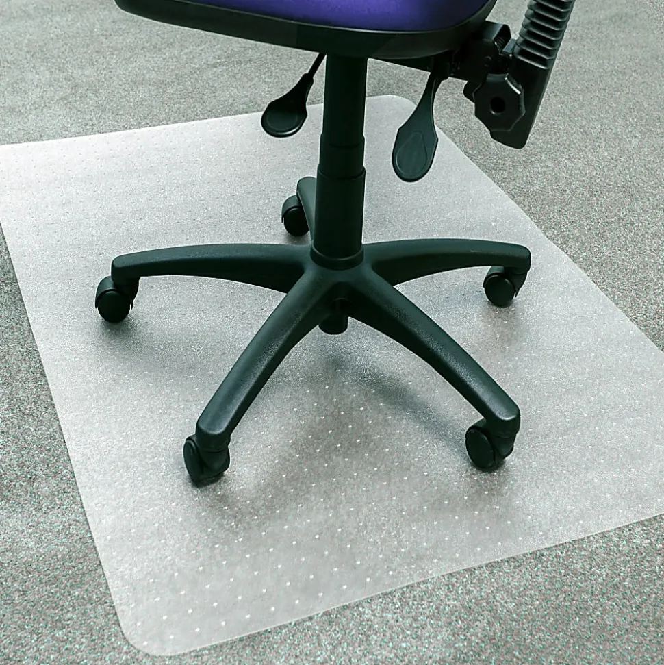 Floortex Advantagemat® Plus APET Rectangular for Low/Standard Pile Carpets - 46"x60" - 60"x46"x 0.087" Depth x 0.087" Thickness - NCCMFLAG0006