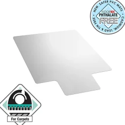 Floortex® Advantagemat® Vinyl Lipped Chair Mat for Carpets up to 3/8", 48" x 60", Clear