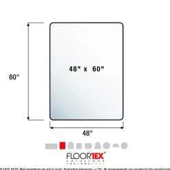 Floortex® Advantagemat® Vinyl Rectangular Chair Mat for Carpets up to 3/8", 48" x 60" , Clear